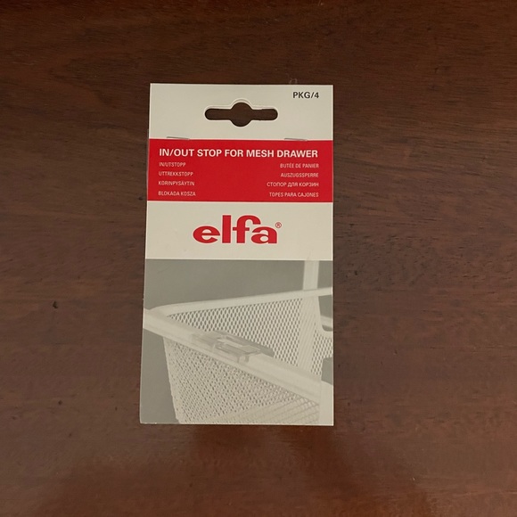 Elfa Mesh Drawer In & Out Stops Pkg/4 from Container Store - Picture 3 of 5